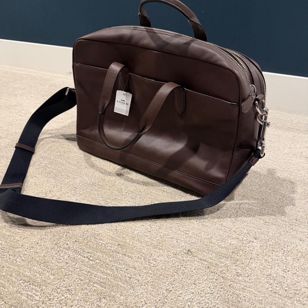 Coach Hamilton Commuter Briefcase F22528 – Sport Calf Leather – Mahogany/Black - Picture 5 of 6